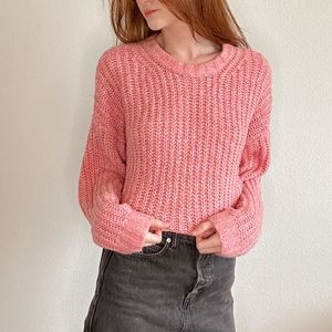 American Eagle Pink Knit Sweater